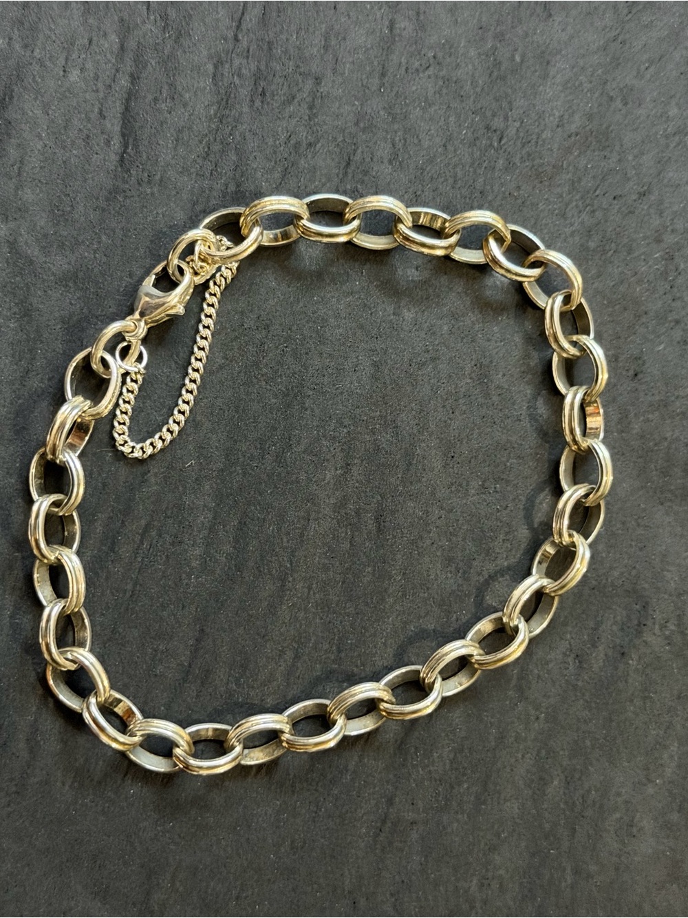 James Avery Channel Link Cable Charm Bracelet size L